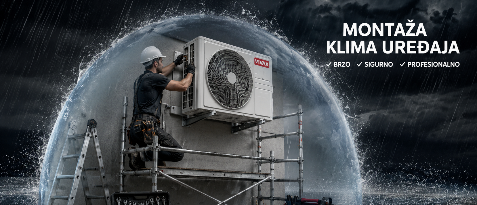 Montaža klima uređaja svih marki sa tvorničkim jamstvom, do 3,5 kw